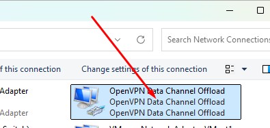 openvpn адаптер активен на клиенте когда openvpn туннель поднят