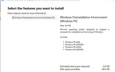 установка Windows PE add-on for Windows ADK