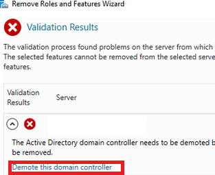 Demote this domain controller