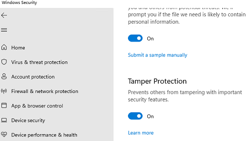 Microsoft Defender Tamper Protection 