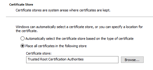 SSL сертификат RD Gateway в доверенных корневых сертификатах
