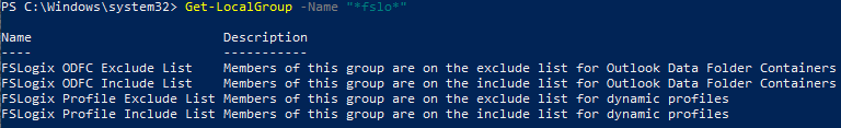 группы исключений FSLogix Profile Exclude List 