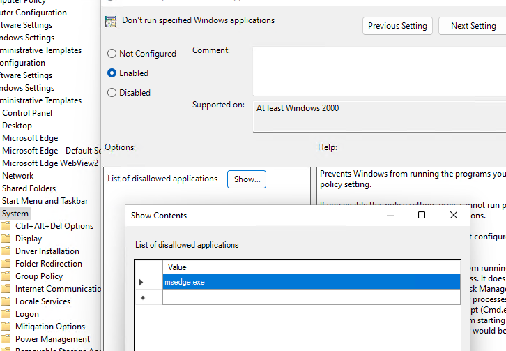 Microsoft edge application msedge exe