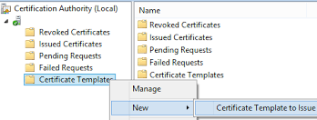 опубликовать шаблон центра сертификации в windows ca