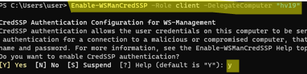 Enable-WSManCredSSP на клиенте Windows 10