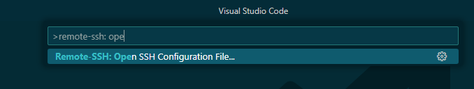 открыть конфигурационный файл vscode ssh