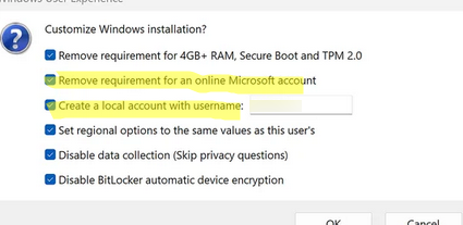 rufus: записать установочный образ windows 11 с отключением онлайн аккаунта microsoft