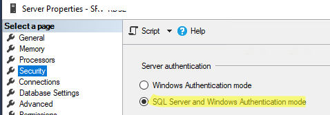 SQL Server and Windows Authentication mode
