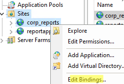 IIS - Edit Bindings