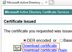 Скачать сертификат из CA Microsoft