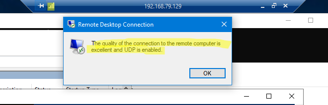 Для RDP подключений используется протокол UDP
