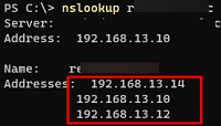 nslookup проверка разрешения имен