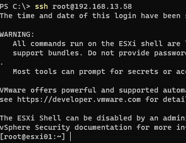 ssh вход на VMware ESXi без пароля с помощью ключа