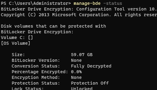 Отключить шифровани диска bitlocker