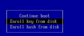Enroll key from disk