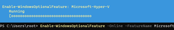 Enable-WindowsOptionalFeature включить Microsoft-Hyper-V 