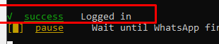 Выполнен вход в WhatsApp