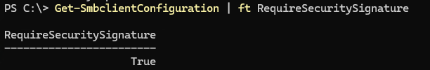 Get-SmbclientConfiguration - проверить RequireSecuritySignature