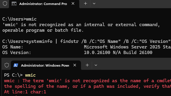 wmic не является внутренней или внешней командой, исполняемой программой или пакетным файлом