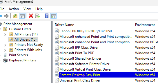 Драйвер Remote Desktop Easy Print