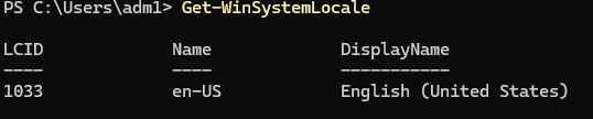 Get-WinSystemLocale проверить текущую локаль