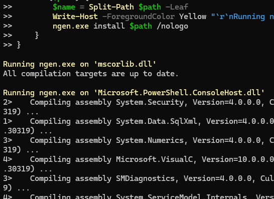 ngen.exe - компиляция используемых dot NET сборок