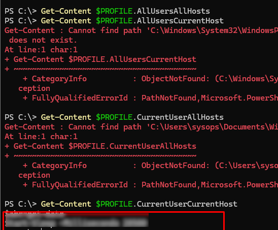 очистка запускаемого кода в профиле powershell