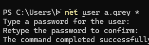 net user - задать пустой пароль