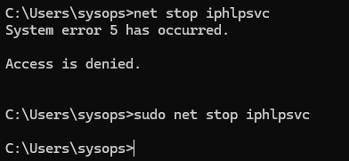используем sudo в командной строке windows