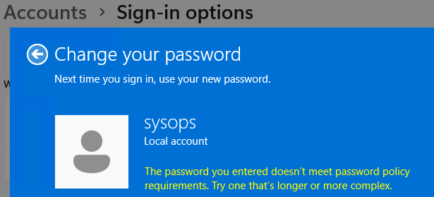 Пароль пользователя Windows не отвечает требования политики парлей