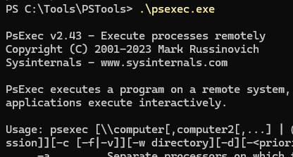 запуск консольных команд из PowerShell через точку и обратный слеш