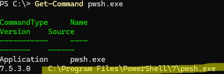путь к pwsh.exe 