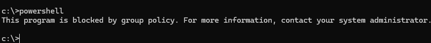 This program is blocked by group policy