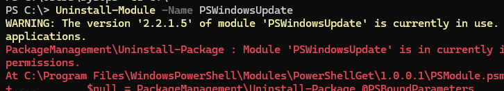 Uninstall-Module 