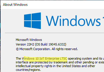версия windows 10 iot enterprise ltsc
