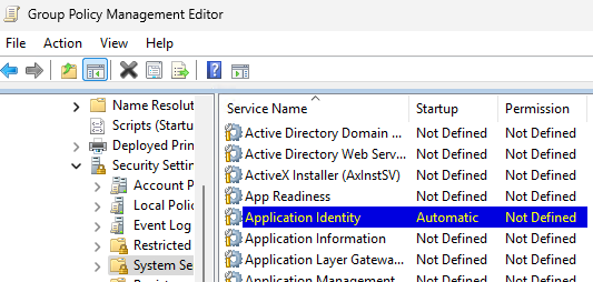 Автозапуск службу Application Identity нужен для работы applocker