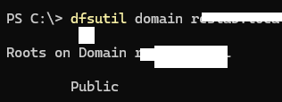 dfsutil - вывести все доменные пространства имен