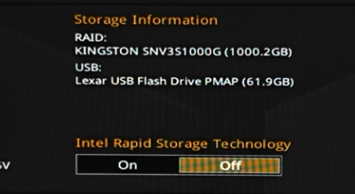 отключить Intel RST VMD Controller в настройках UEFI