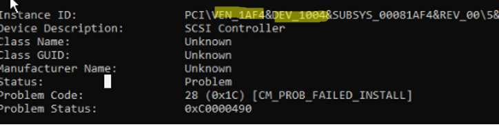 pnputil /enum-devices /problem - вывести устройства для которых не найдены драйвера