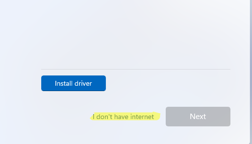 Пропустить проверку сети при установке Windows