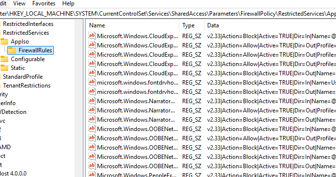 Тысячи правил Windows Defender Firewall созданы на RDS сервере приложениями Store
