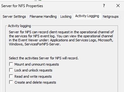 логирование NFS доступа