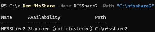 New-NfsShare 