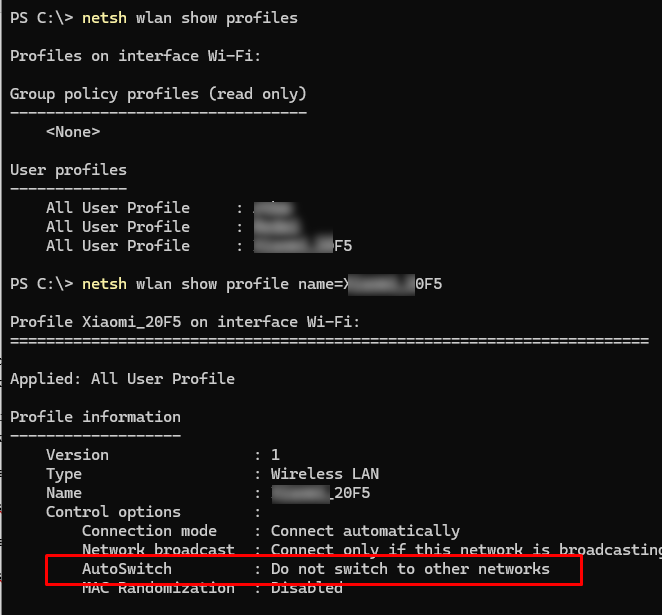 Проверить включено ли автопереключение wifi при наличии точки доступа с более высоким сигналом AutoSwitch