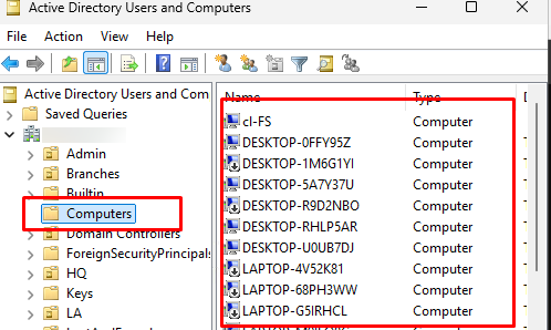 Контейнер по умолчанию в котором создаются новые компьютеры в AD