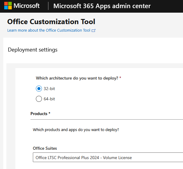 Office Customization Tool - генерация XML файла для установки Office 2024