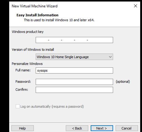 параметры автоматической установки Windows