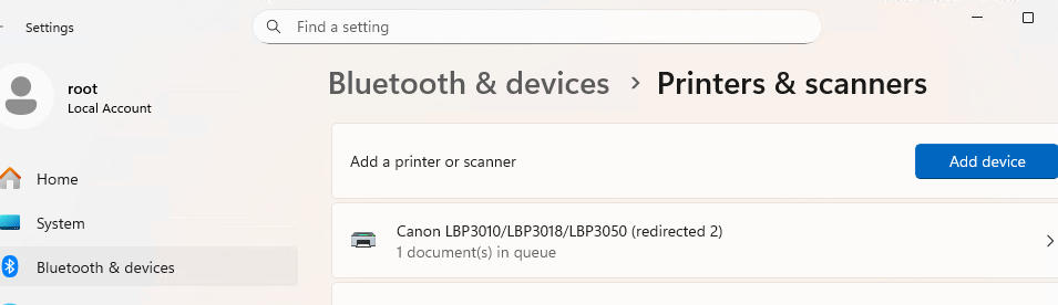 Автоматическая установка принтера