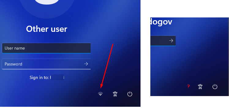 Отсутствует значок сетевого подключения на экране входа (блокировки) Windows