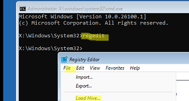 Редактор реестра загрузить ветку с диска